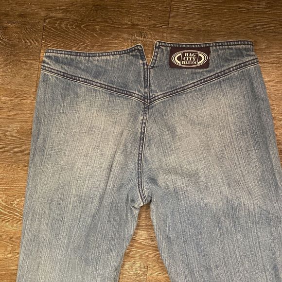 VTG 1980’s Rag City Blues Los Angeles High Waisted Jeans Sz 9/10 Button Fly - Picture 7 of 14